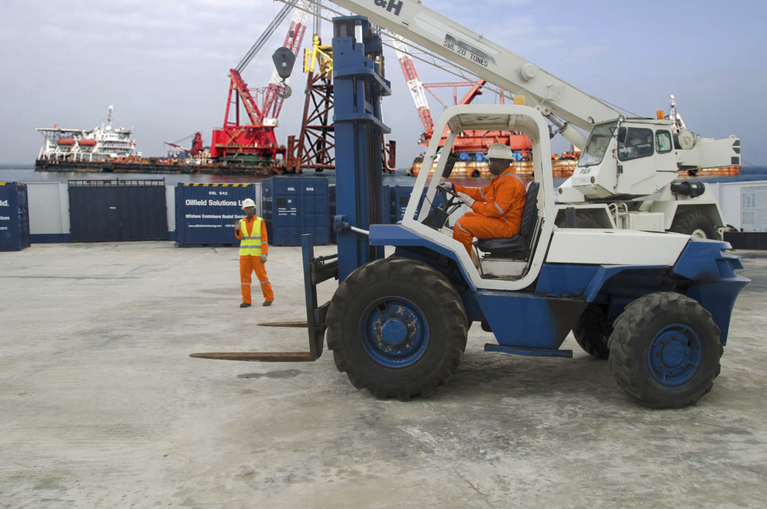 Forklift operator training in Uganda